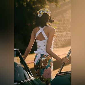 NWT Porridge Anthropologie Back Lace-Up Tank Sz Medium